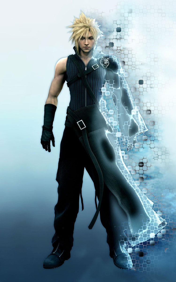 Cloud Full Body CG Art from Final Fantasy VII: Advent Children