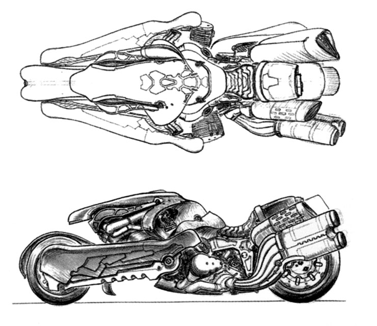 Fenrir Motorcycle Art from Final Fantasy VII: Advent Children