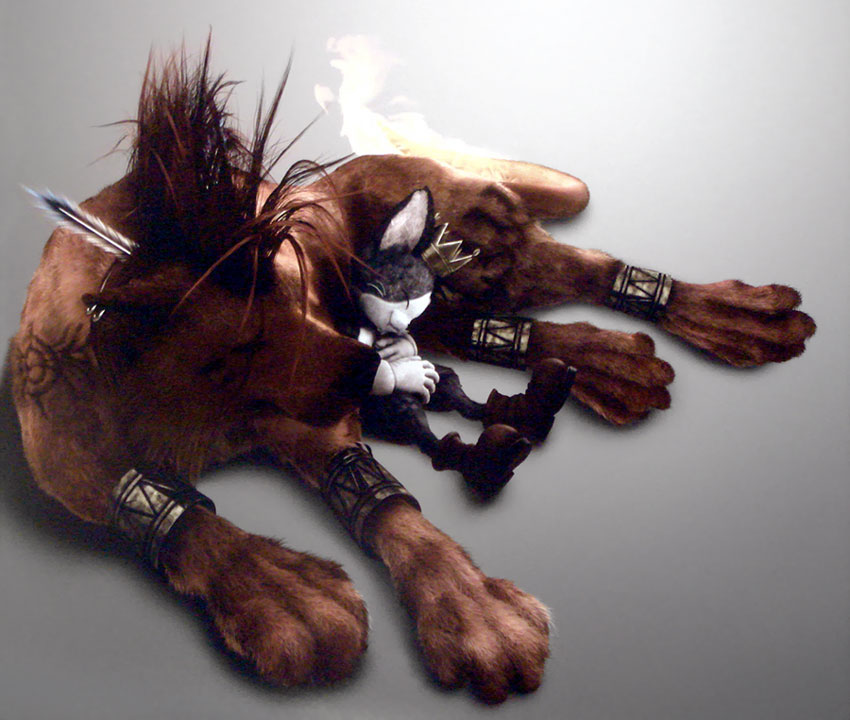 Red XIII & Cait Sith Art from Final Fantasy VII: Advent Children