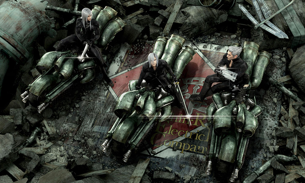 Yazoo, Kadaj, & Loz Art from Final Fantasy VII: Advent Children
