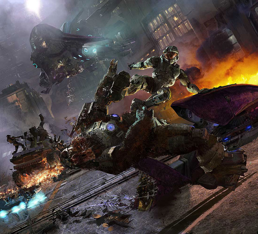 Brute Kick Art from Halo 2