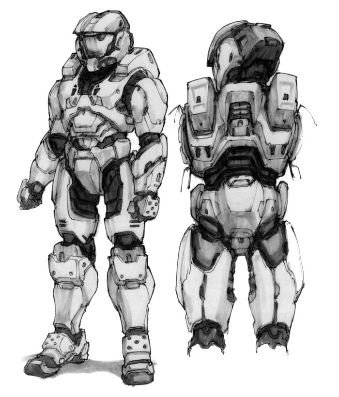 Master Chief Concept Art from Halo 2