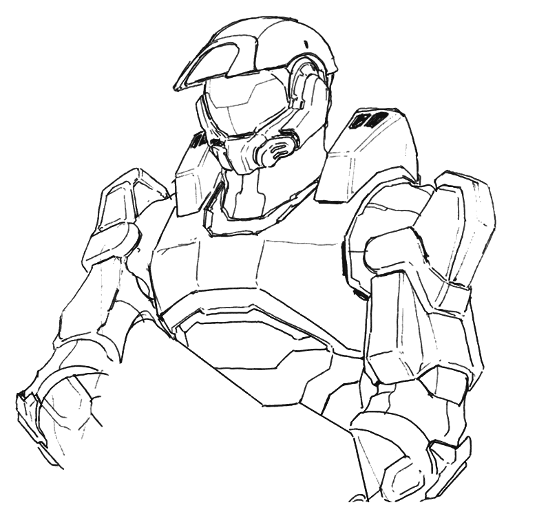 Master Chief Sketch from Halo 2