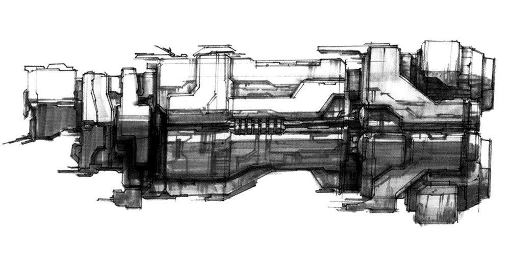 Pillar of Autumn Art from Halo 2