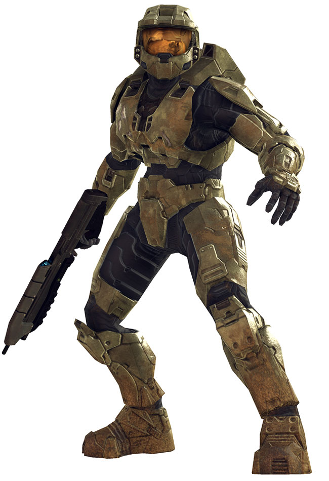 Master Chief, Assault Rifle Art from Halo 3