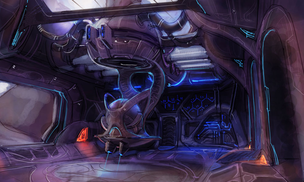 Snowbound Base Interior Art from Halo 3