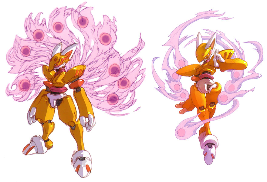 Cubit Foxtar Concept Art from Mega Man Zero 3