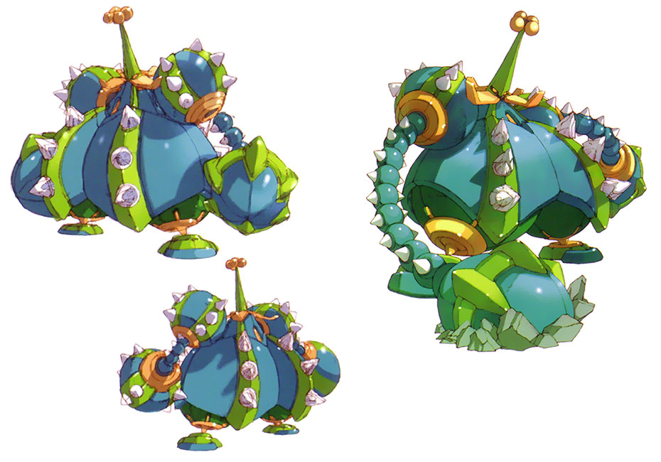 Glacier Le Cactank Concept Art from Mega Man Zero 3