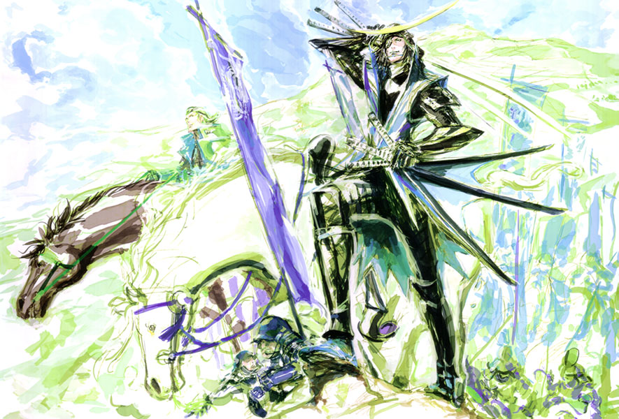 Masamune & Kojuuro Art from Sengoku Basara 2