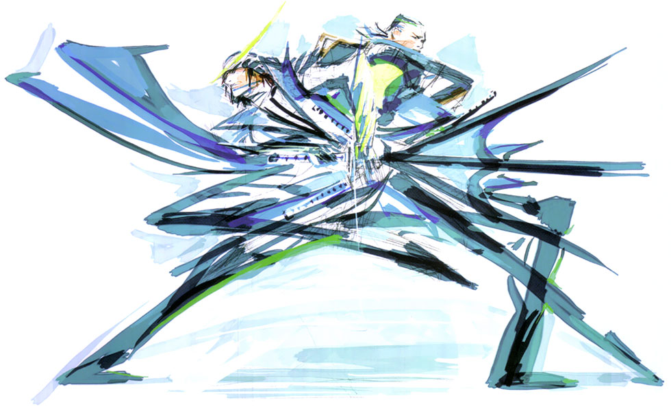 Masamune & Kojuuro Art from Sengoku Basara 2