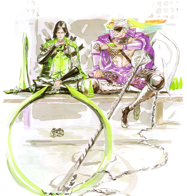 Motonari & Motochika Art from Sengoku Basara 2