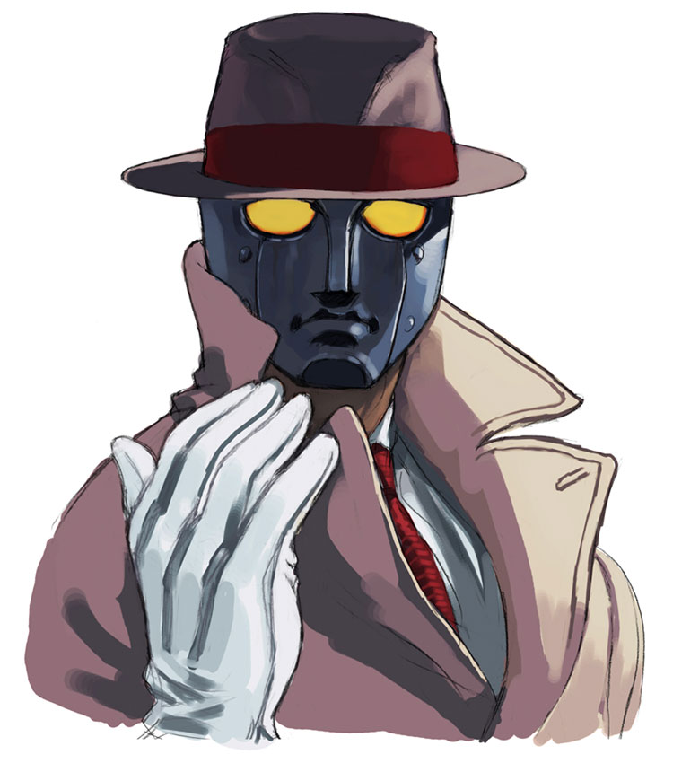 Q Portrait Art from Street Fighter III: 3rd Strike