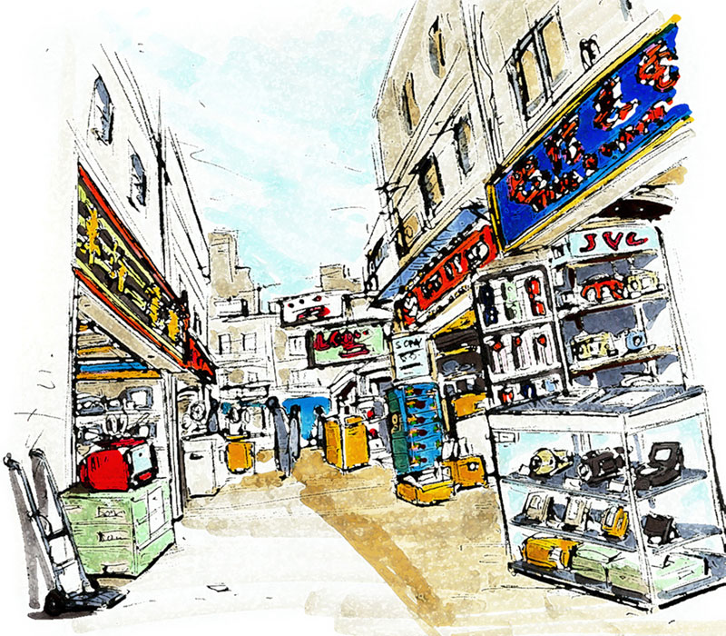 Shops Environment Art from Shenmue 2