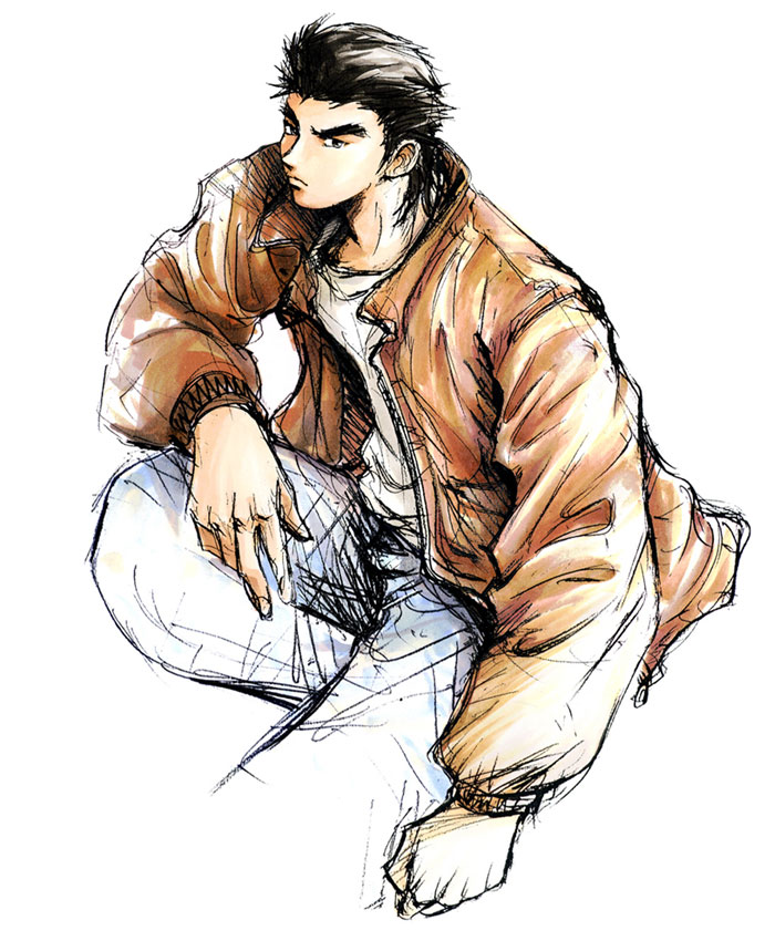 Ryo Hazuki Concept Art from Shenmue 2