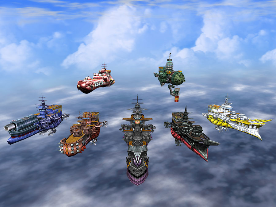 Battleship Fleet Art from Skies of Arcadia