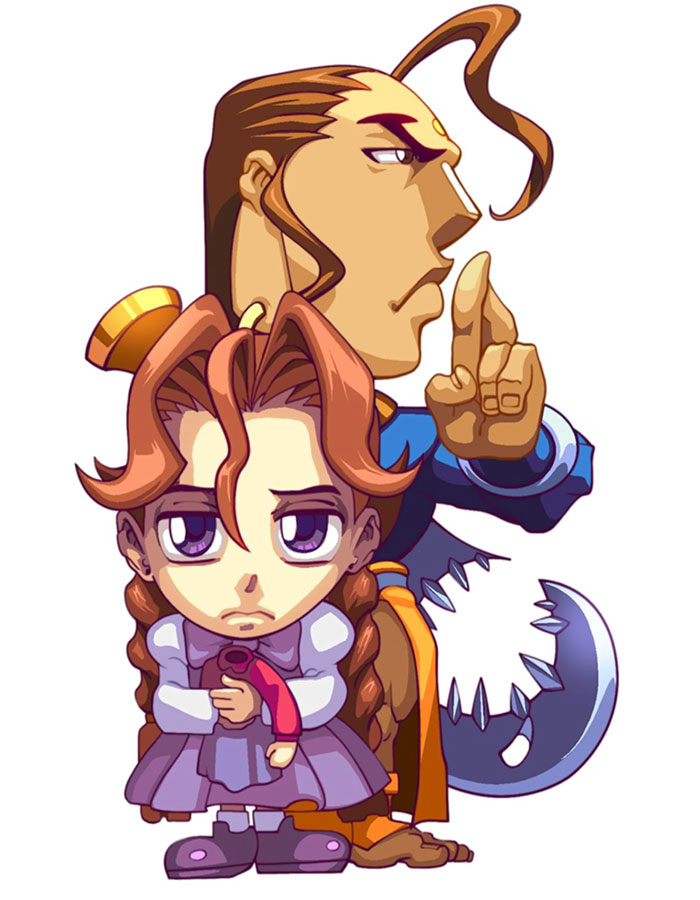 Donovan & Anita Alt Color Art from Super Puzzle Fighter II Turbo HD Remix