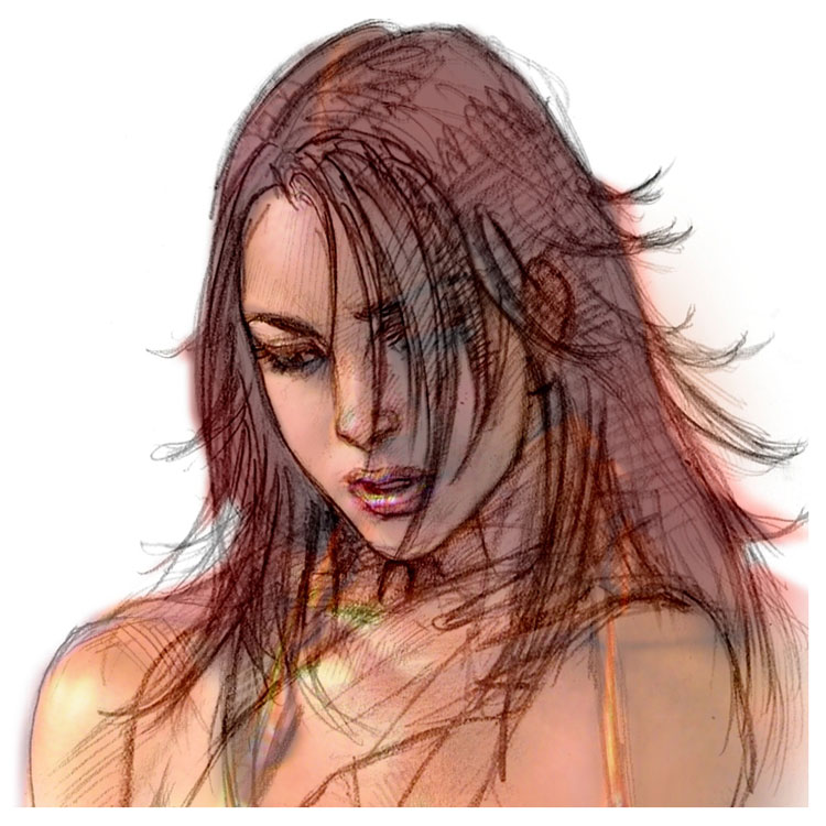 Christie Face Concept Art from Tekken 4