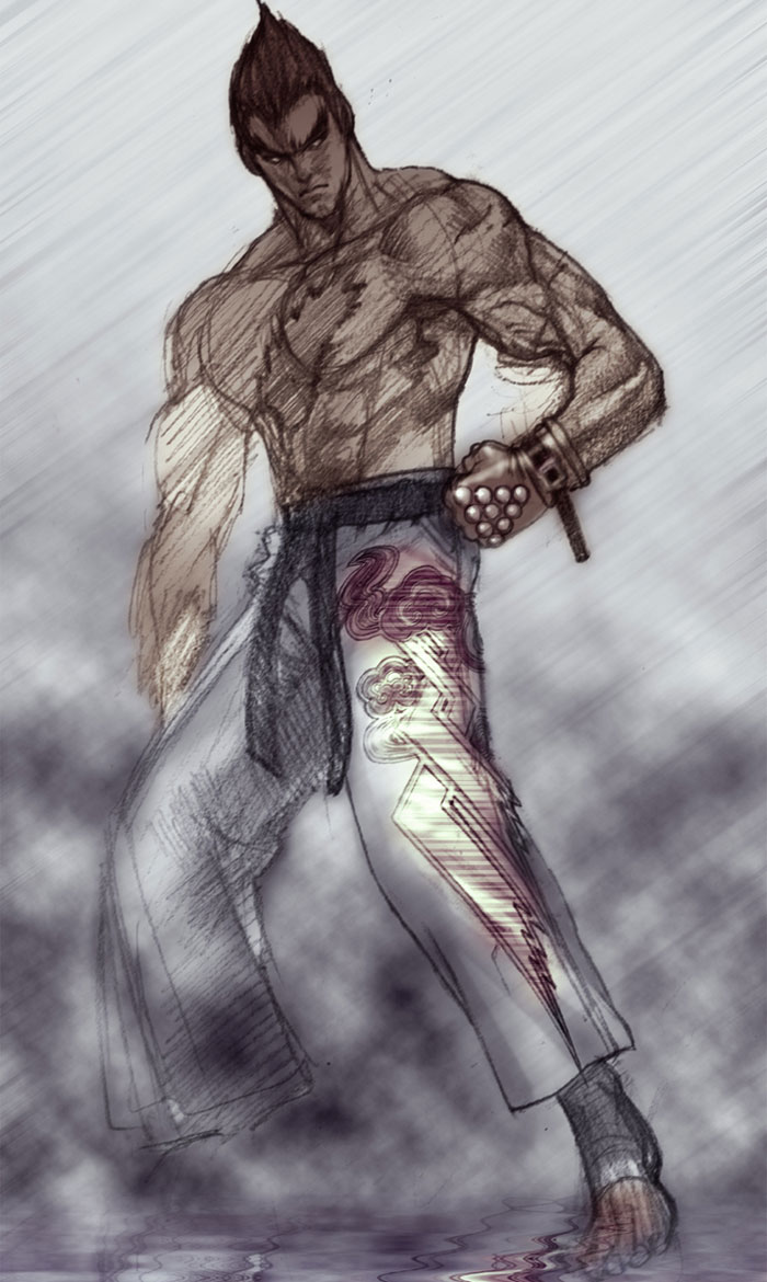 Kazuya Concept Art from Tekken 4