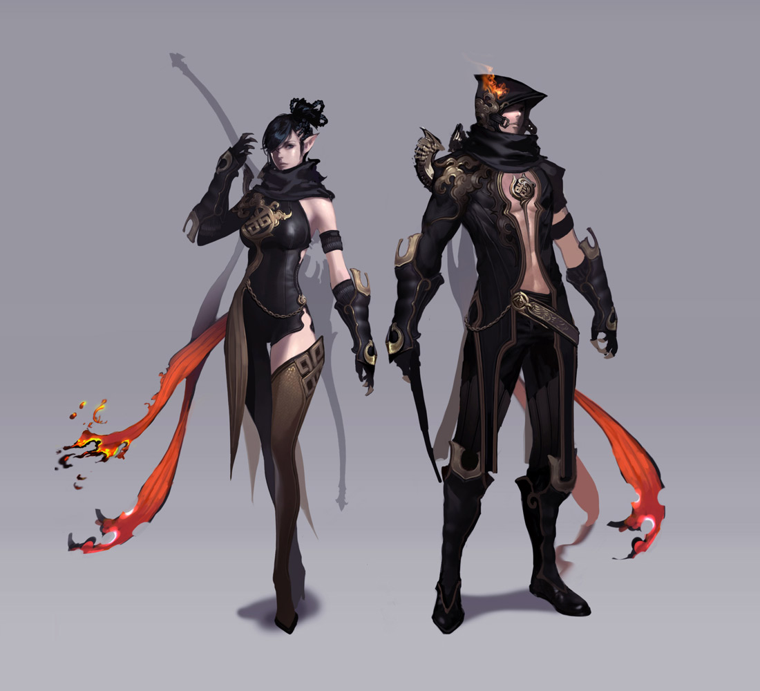 Abyss Leather Armor Art from Aion
