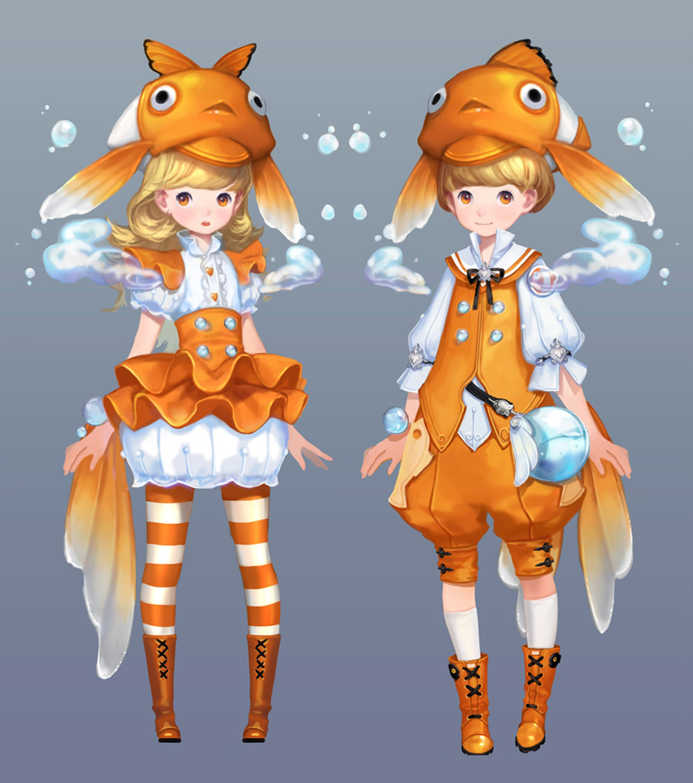 Crafted Fish Armor Art from Aion