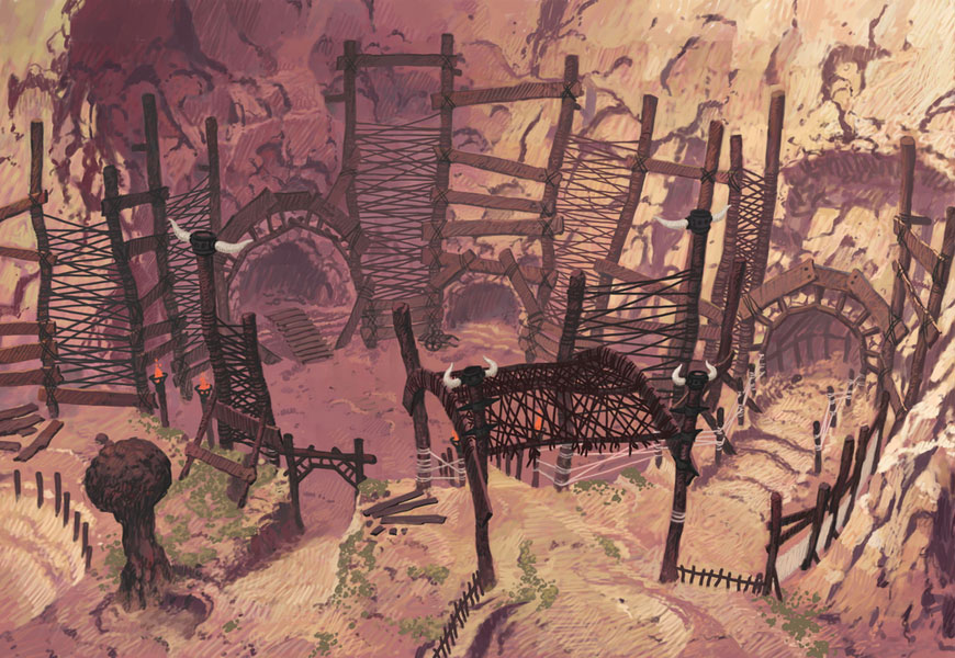 Desert Mining Compound Art from Aion