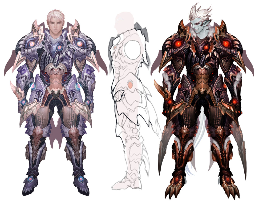 Draconic Chain Mail Concept Art from Aion