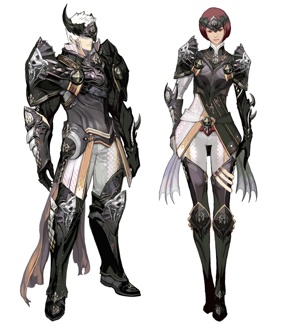 Draconic Crafted Plate Armor Art from Aion