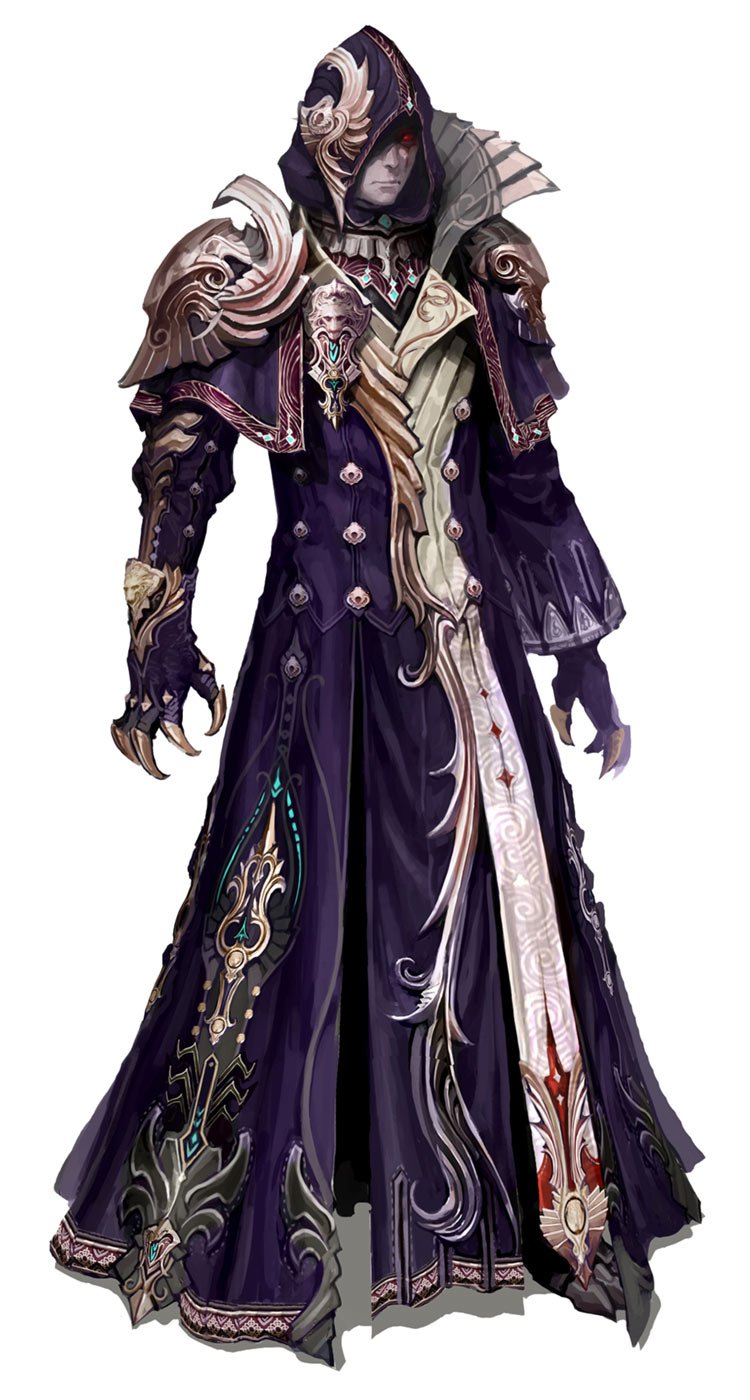 Male Forgotten Abyssal Cloth Armor Art from Aion
