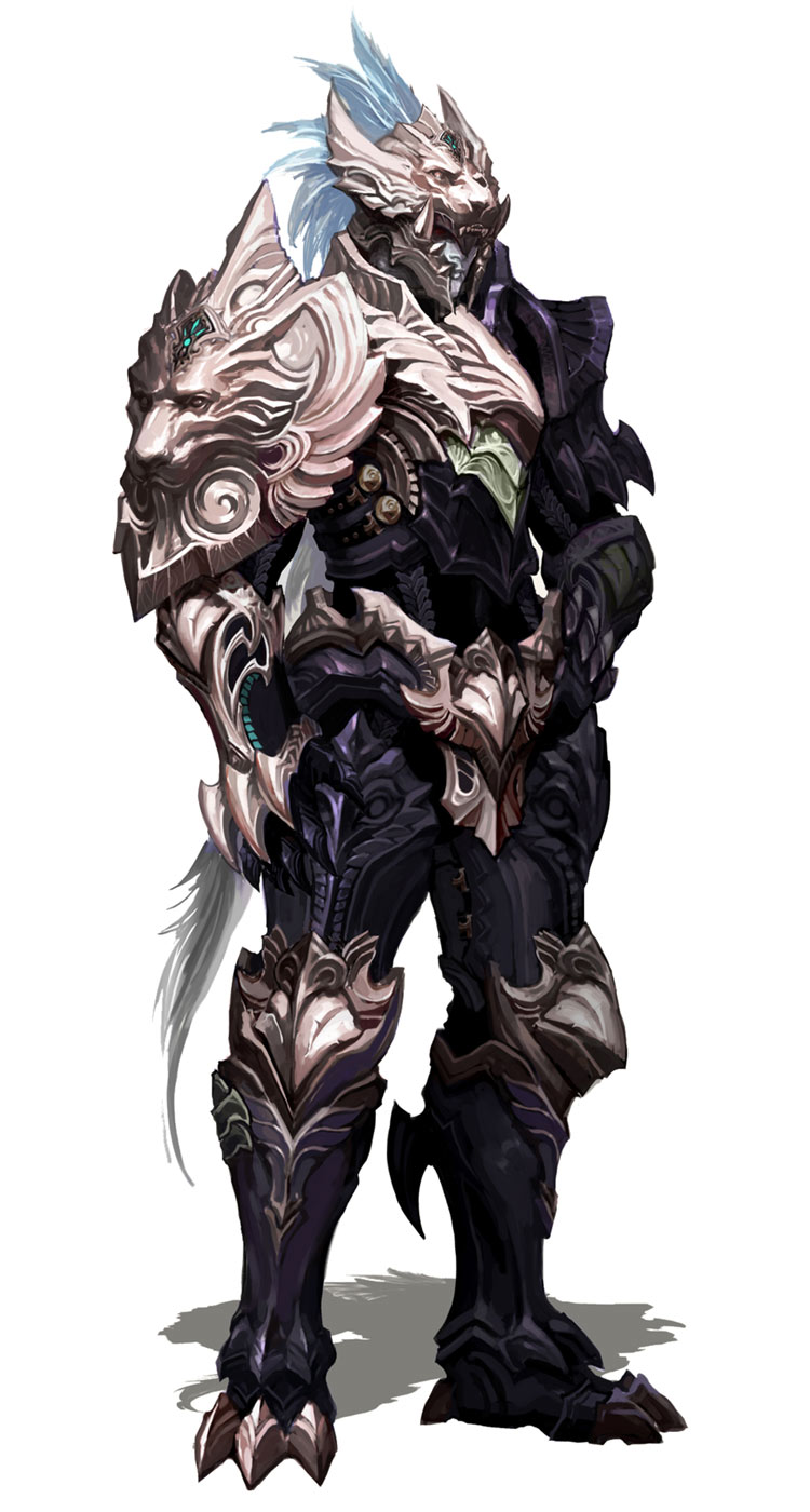 Male Forgotten Abyssal Plate Armor Art from Aion