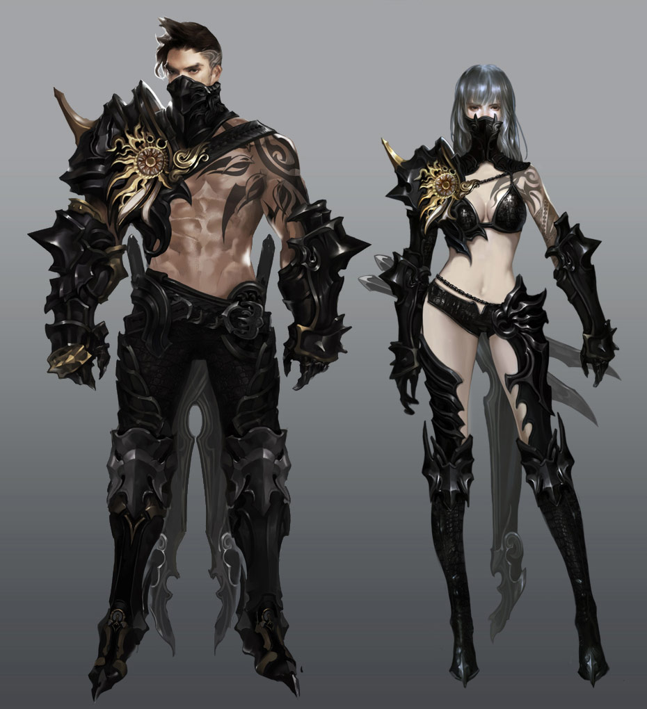 Kunax Plate Armor Art from Aion