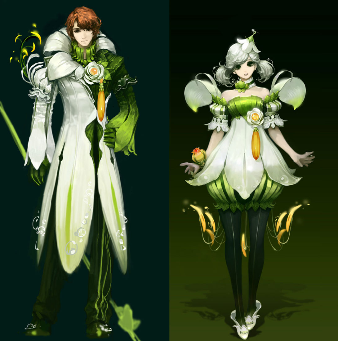 Pure Lilies Chain Armor Art from Aion