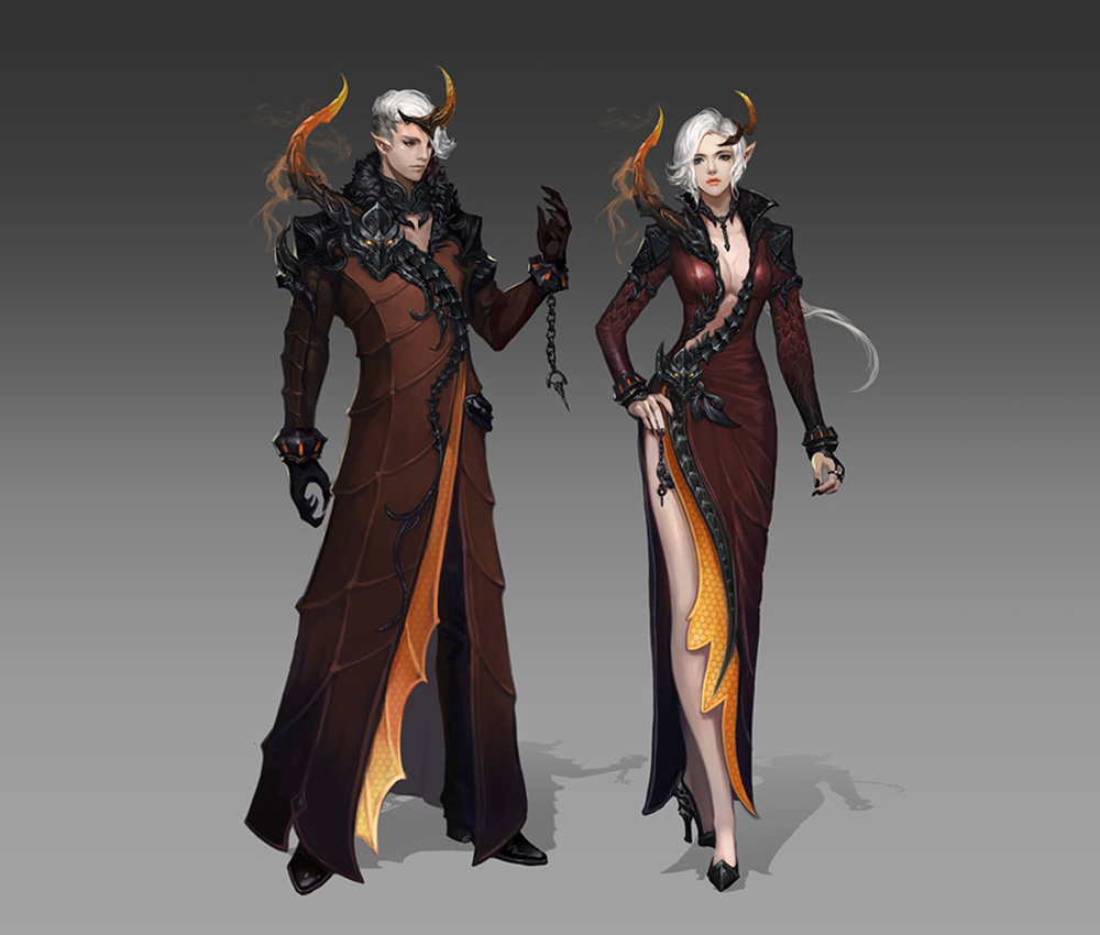 Renewed Dark Poeta Cloth Armor Art from Aion