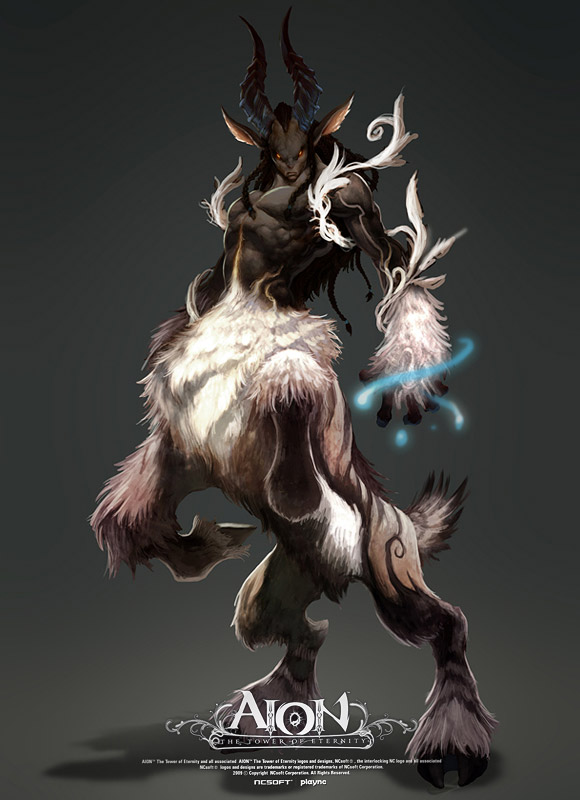 Snow Centaur Male Art from Aion