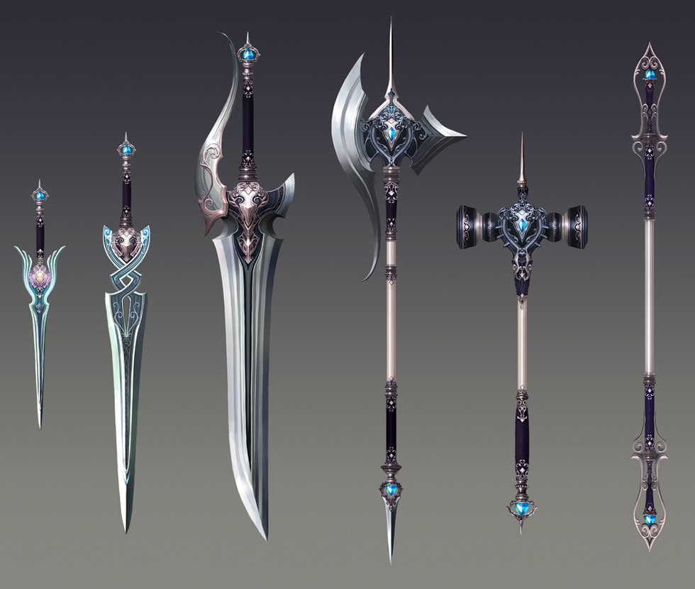 Weapon Designs Art from Aion