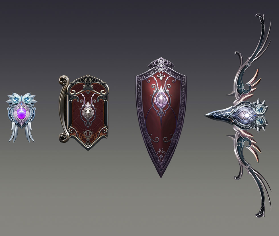 Shield & Bow Designs Art from Aion