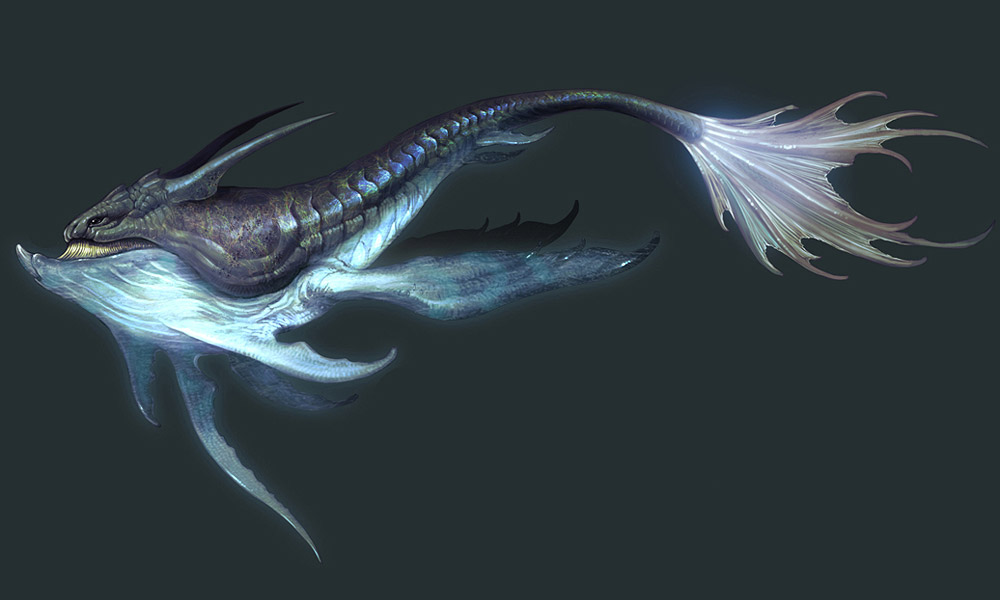 Whale Creature Art from Aion