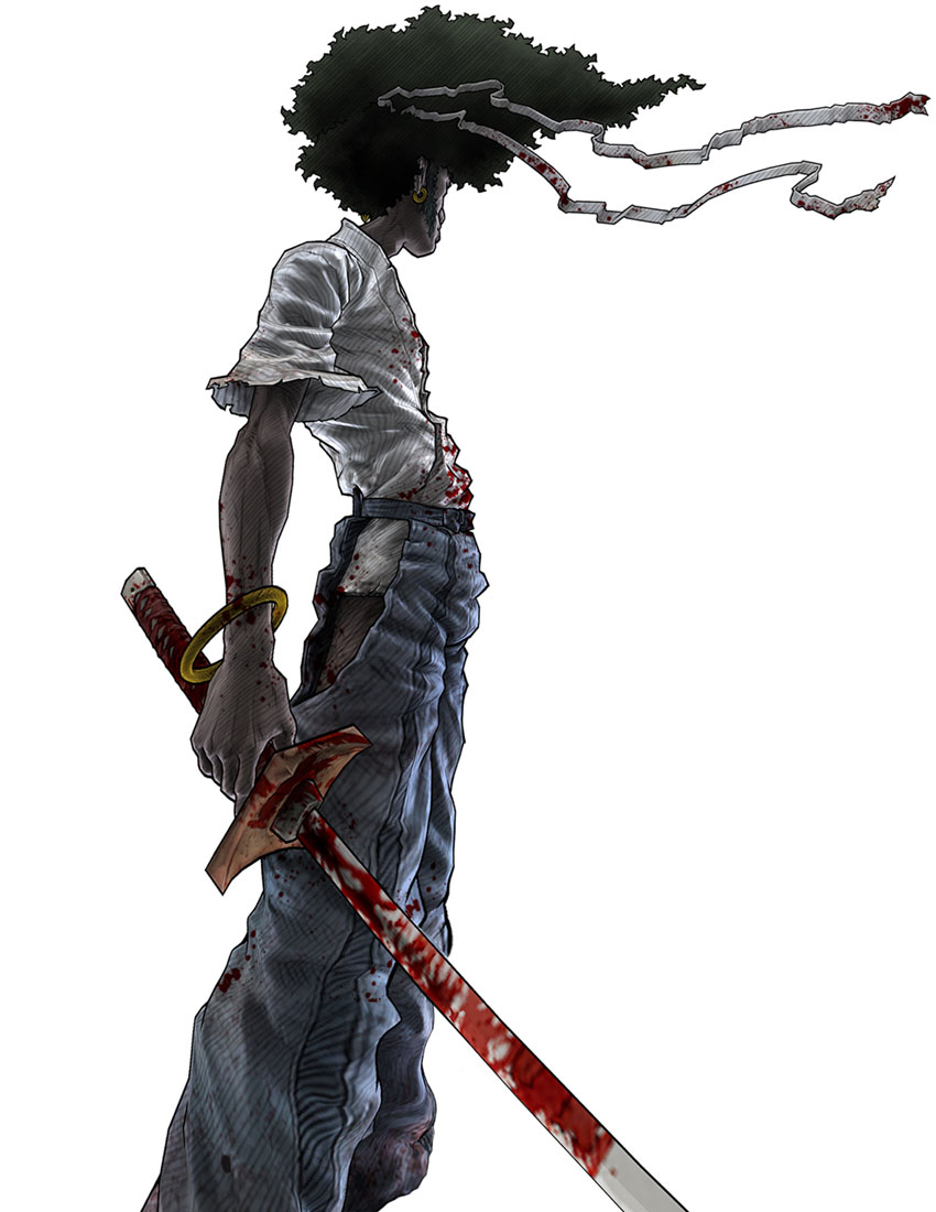 Afro Turned Art from Afro Samurai