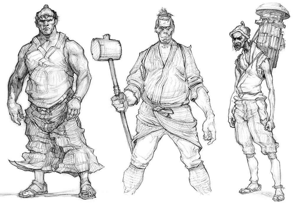 Character Concepts from Afro Samurai