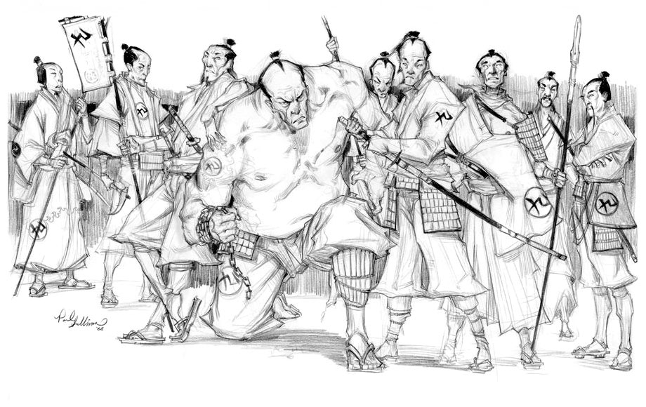 Fighting Nine Clan Concept Art from Afro Samurai