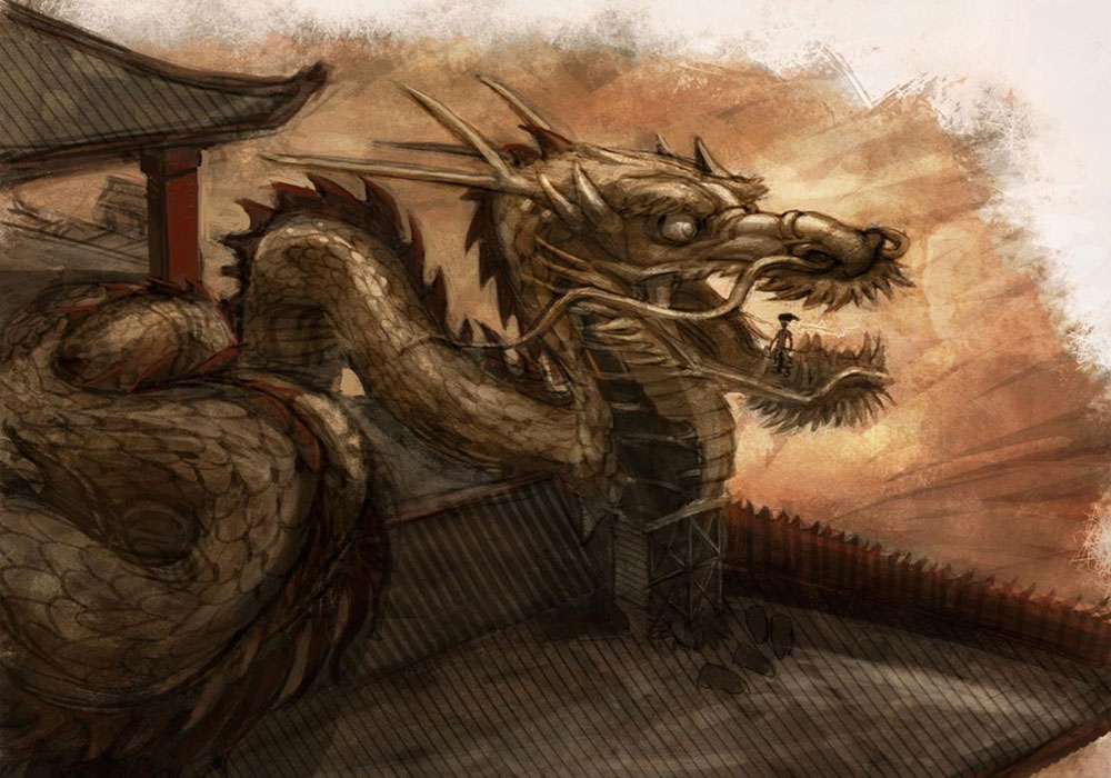 Dragon Statue Art from Afro Samurai