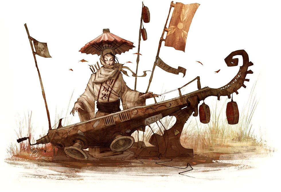 Strings Lady Art from Afro Samurai