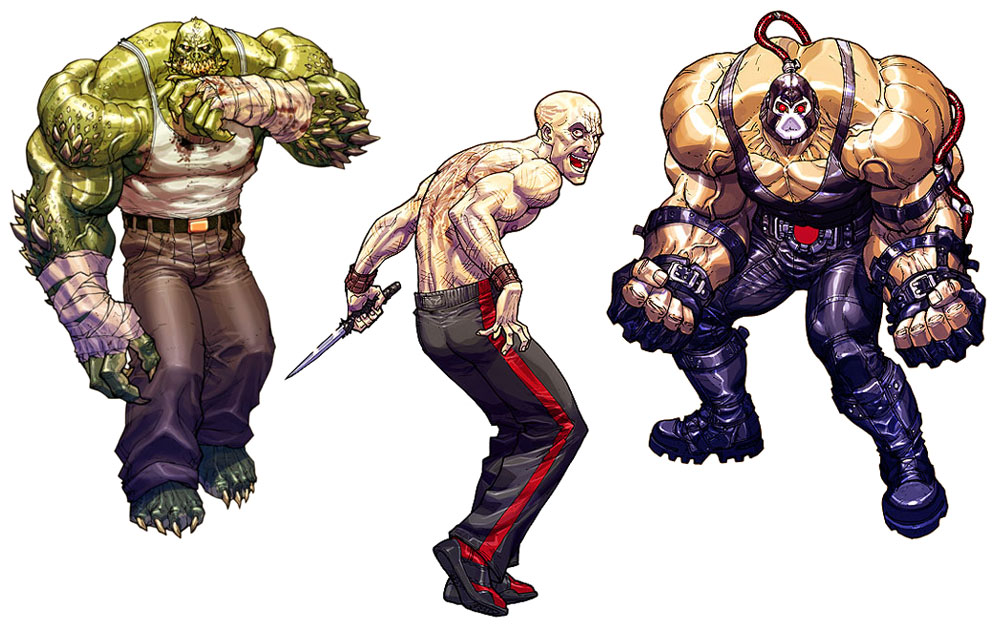 Baddies Art from Batman: Arkham Asylum