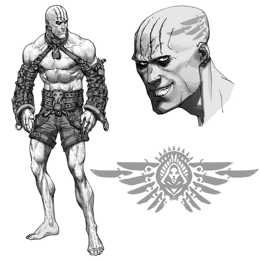 Victor Zsasz Art from Batman: Arkham Asylum