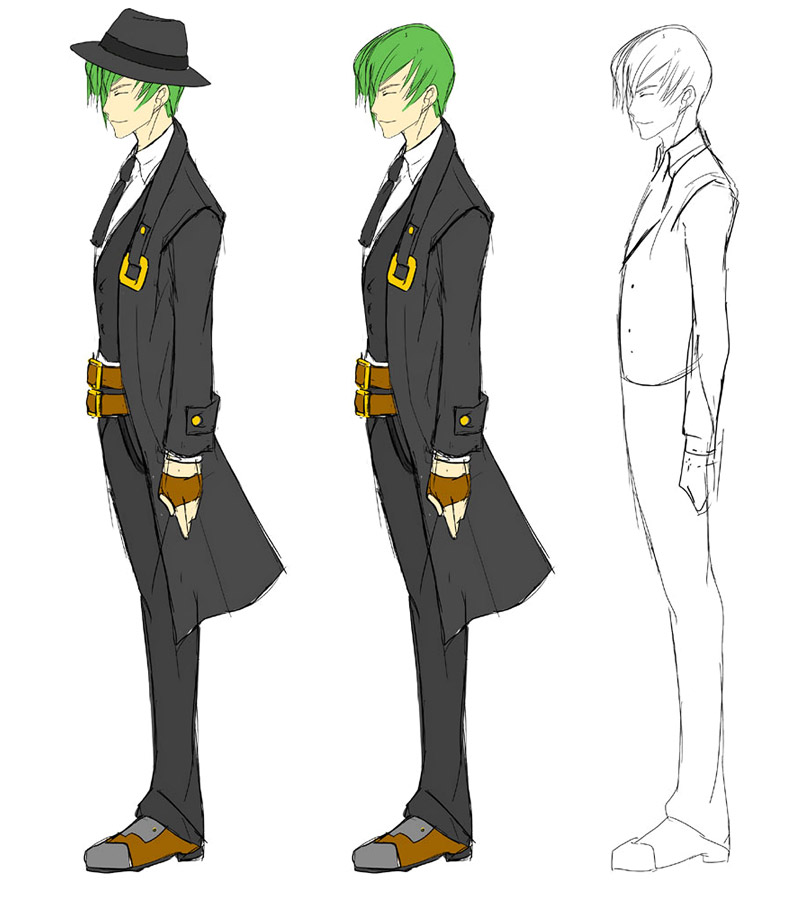 Hazama Concept Artwork from BlazBlue: Calamity Trigger