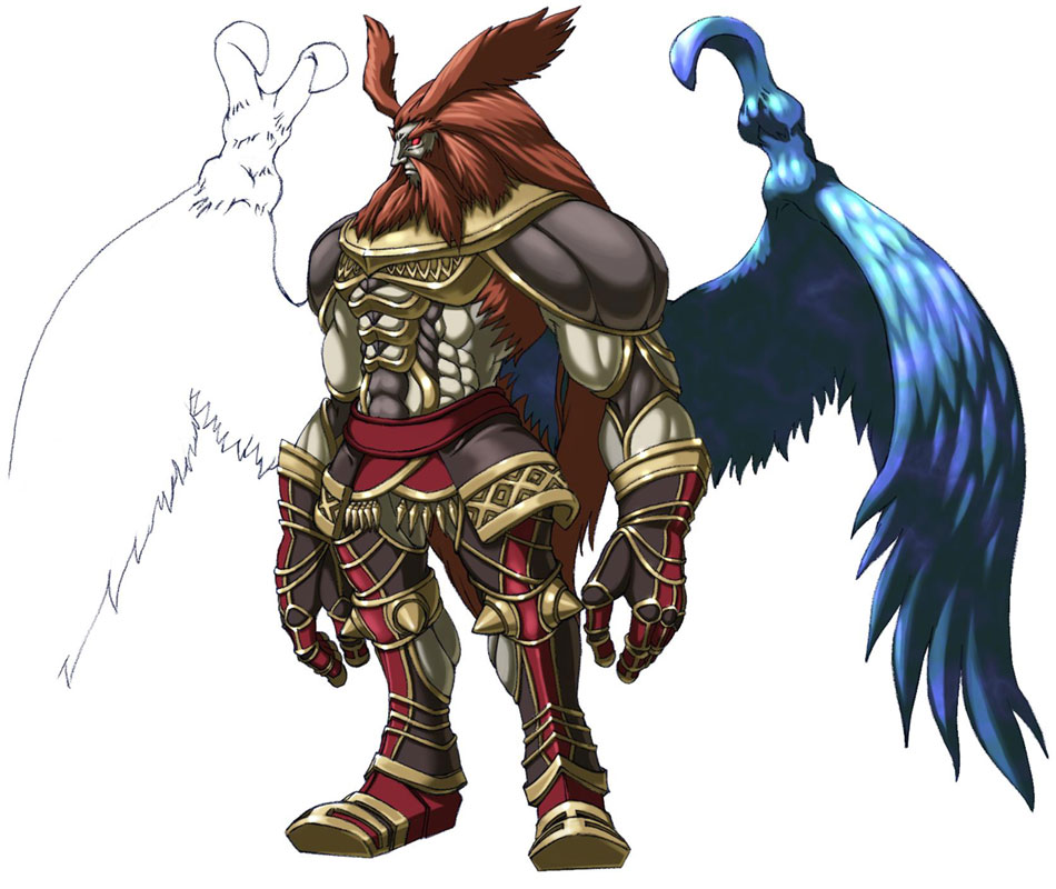 Emperor Sirus Griffon Artwork from Dark Cloud 2