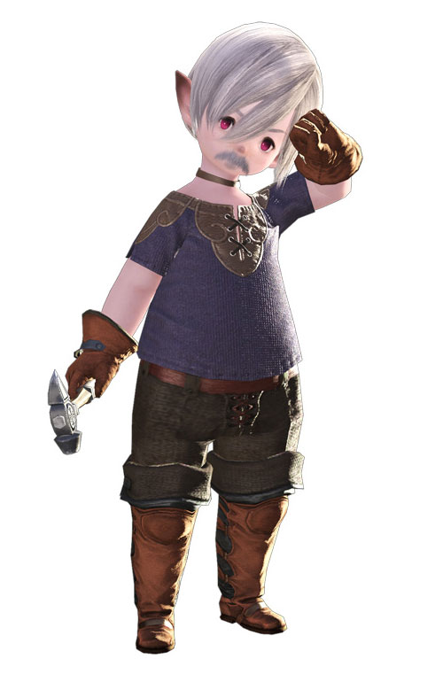 Lalafell Blacksmith Art from Final Fantasy XIV