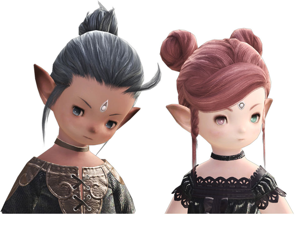 Dunesfolk Lalafell Faces Art from Final Fantasy XIV