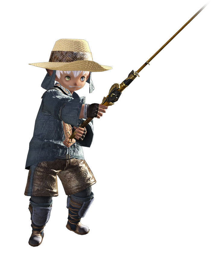 Lalafell Fisherman Art from Final Fantasy XIV