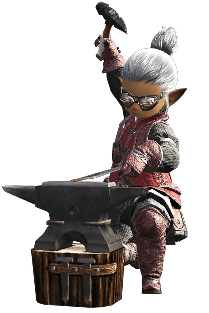 Lalafell Blacksmith Art from Final Fantasy XIV