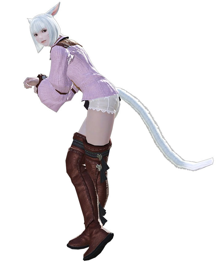 Suggestive Miqo'te Art from Final Fantasy XIV